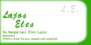 lajos eles business card